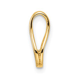 14k Holds 2.8mm stone, Teardrop Shape Slide Pendant Mounting