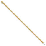14k Holds 2.9 carat 58-2.3mm Round Diamond 2-prong 7 inch Tennis Bracelet Mounting
