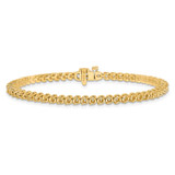 14k Holds 2.9 carat 58-2.3mm Round Diamond 2-prong 7 inch Tennis Bracelet Mounting