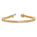 14k Holds 4.1 carat 52-2.7mm Round Diamond 4-prong 7 inch Tennis Bracelet Mounting