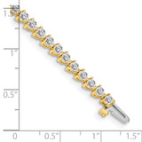 14k Holds 4.3 carat 47-2.8mm Round Diamond 3-prong 7 inch Tennis Bracelet Mounting