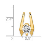 14k Holds 5.75mm Stone, Slide Mounting