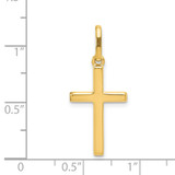 14k Hollow Cross Pendant - K1-5A1C6F52-4940