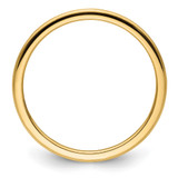 10K Yellow Gold 1.2mm Half Round Satin Stackable Band Size 4