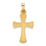 14k Hollow Cross Pendant - XR-F2F366F1-3278