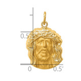 14k Hollow Polished/Satin Medium Jesus Medal - XR-8F381A67-1607
