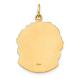 14k Hollow Polished/Satin Medium Jesus Medal - XR-D956600A-5201
