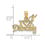 14K I HEART DANCING W/Dancer Charm