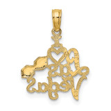 14K I HEART LAS VEGAS  with Dice Engraved Charm