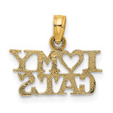 14k I HEART MY CATS Charm