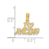 14K I HEART RACING Charm