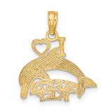 14K I HEART SIESTA KEY with Dolphin Charm