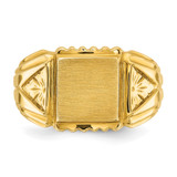 14k IBGoodman 10x10mm Men's Square Signet Ring