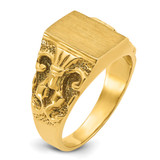 14k IBGoodman 13x9mm Men's Signet Ring
