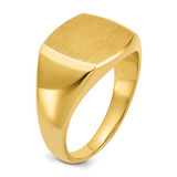 14k IBGoodman 14x14mm Men's Cushion Signet Ring