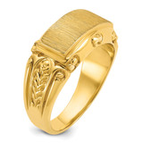 14k IBGoodman 15x7mm Men's Signet Ring