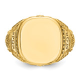 14k IBGoodman 16.5x14.8mm Men's Cushion Signet Ring