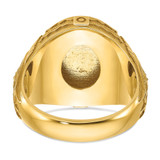 14k IBGoodman 18.5x15.75mm Men's Round Signet Ring