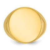 14k IBGoodman 20x18mm Men's Round Signet Ring