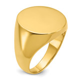 14k IBGoodman 20x18mm Men's Round Signet Ring