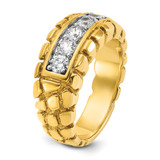14k IBGoodman Men's 1 carat Diamond Nugget Complete Ring