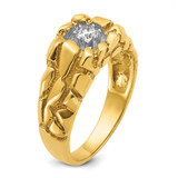 14k IBGoodman Men's 1/6 carat Diamond Nugget Complete Ring