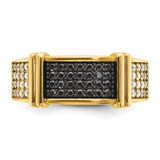 14k IBGoodman Men's Black and White Diamond Ring Mounting