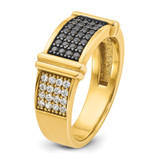 14k IBGoodman Men's Black and White Diamond Ring Mounting