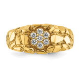 14k IBGoodman Men's Cluster 1/4 carat Diamond Nugget Complete Ring