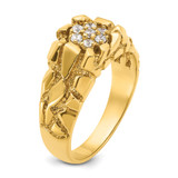 14k IBGoodman Men's Cluster 1/4 carat Diamond Nugget Complete Ring
