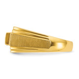 14k IBGoodman Men's Created Sapphire and 1/20 carat Diamond Satin Complete Ring - B5-0AEA623C-3902