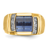 14k IBGoodman Men's Gemstone and Diamond Ring Mounting - B5-3FAE465E-8670