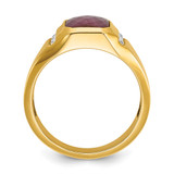 14k IBGoodman Men's Gemstone and Diamond Ring Mounting - B5-FBB099EB-5873