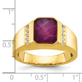 14k IBGoodman Men's Gemstone and Diamond Ring Mounting - B5-FBB099EB-5873