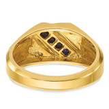 14k IBGoodman Men's Gemstone and Diamond Satin Ring Mounting - B5-302ACBEE-8552