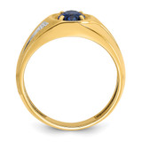 14k IBGoodman Men's Gemstone and Diamond Satin Ring Mounting - B5-68A5C946-4101
