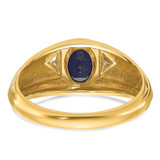 14k IBGoodman Men's Gemstone and Diamond Satin Ring Mounting - B5-84EB6BE3-2578