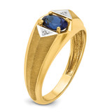 14k IBGoodman Men's Gemstone and Diamond Satin Ring Mounting - B5-84EB6BE3-2578