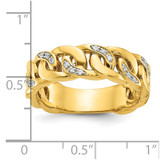 14k IBGoodman Men's Link Design Diamond Ring Mounting
