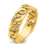 14k IBGoodman Men's Link Design Diamond Ring Mounting