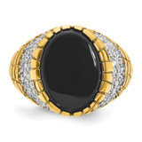 14k IBGoodman Men's Onyx and Diamond Nugget Ring Mounting - B5-2D319CC2-6615