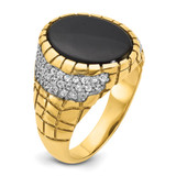 14k IBGoodman Men's Onyx and Diamond Nugget Ring Mounting - B5-2D319CC2-6615