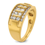 14k IBGoodman Men's Polished 4-Row Ring Mounting - B6-CF153C55-1680