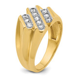 14k IBGoodman Men's Polished and Grooved Ring Mounting - B5-E4B72119-4176