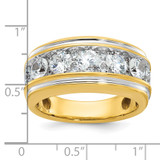 14k IBGoodman Men's Polished and Grooved Ring Mounting - B6-08D02237-1455