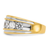 14k IBGoodman Men's Polished and Grooved Ring Mounting - B6-08D02237-1455