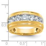 14k IBGoodman Men's Polished and Grooved Ring Mounting - B6-497D6075-3859