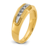 14k IBGoodman Men's Polished and Satin 5-Stone Ring Mounting - B5-16AB5694-2516