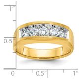 14k IBGoodman Men's Polished and Satin 5-Stone Ring Mounting - B6-13453711-4240