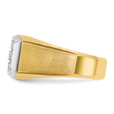 14k IBGoodman Men's Polished and Satin Cluster Ring Mounting